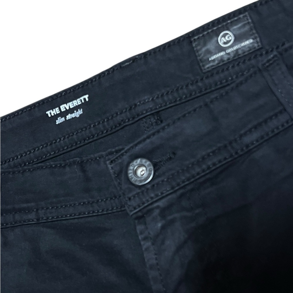 AG Everett Black Jeans Slim Straight Stretch 38 x 34 Adriano Goldschmied - Picture 2 of 10